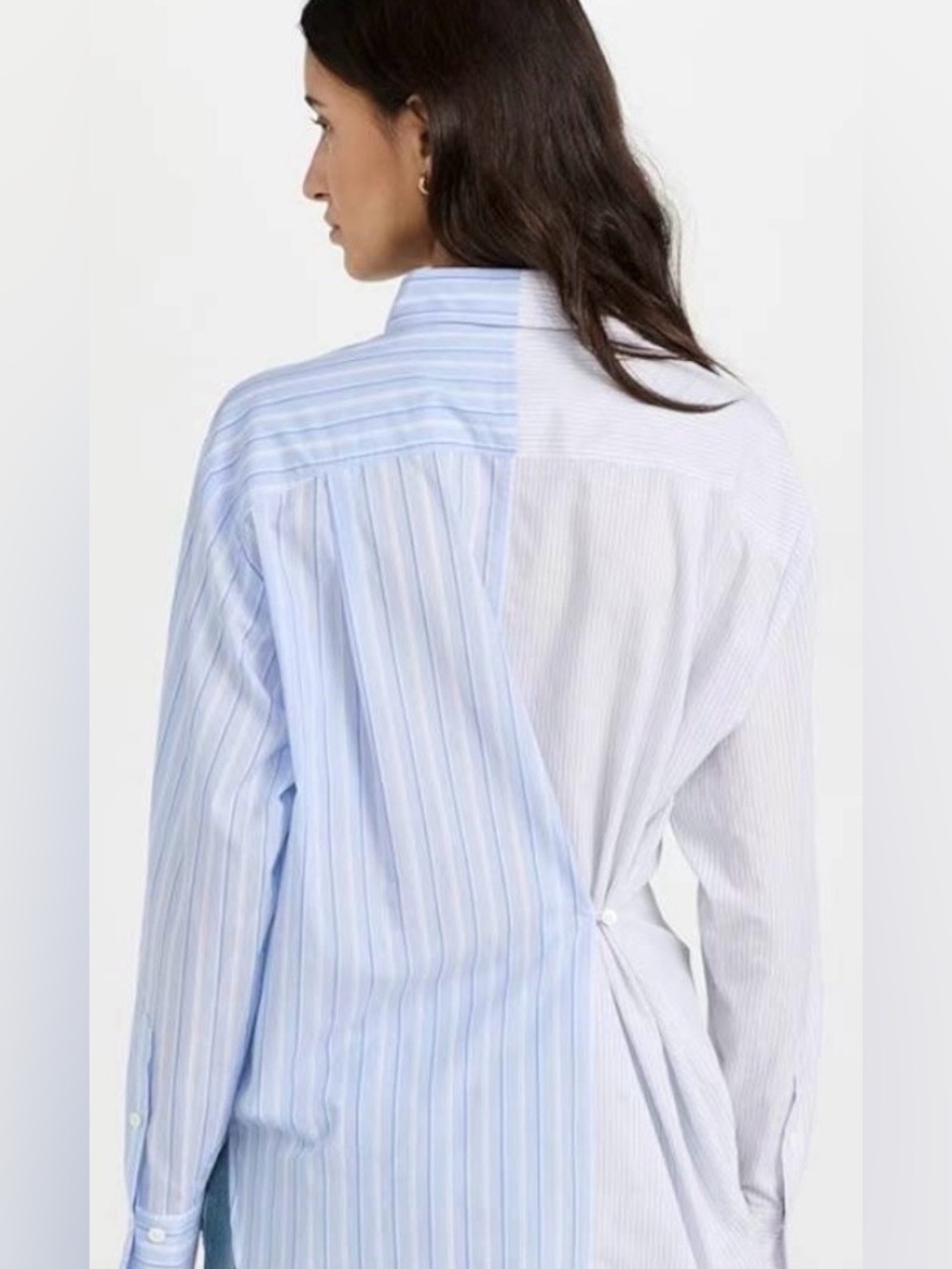 FRAME Le Mix Oversized Cotton Shirt - Picture 2 of 15